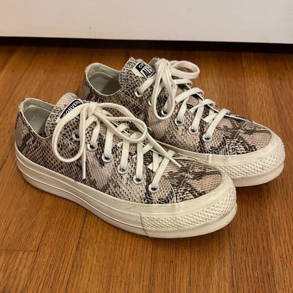 Converse All Star Snakeskin Pattern platform sneakers